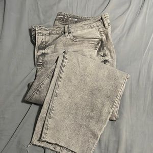 Straight leg grey jeans